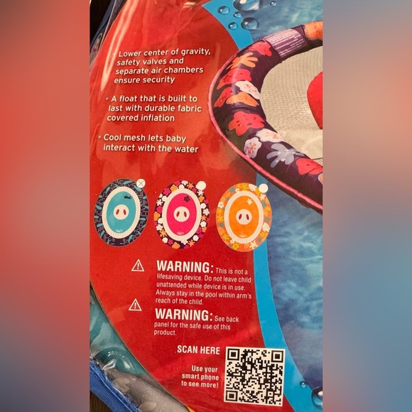 SwimWays Baby Spring Float, Blue and Green Baby Pool Float - Picture 5 of 6